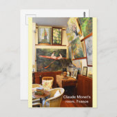 De kamer van Claude Monet in Frankrijk Briefkaart (Voorkant / Achterkant)