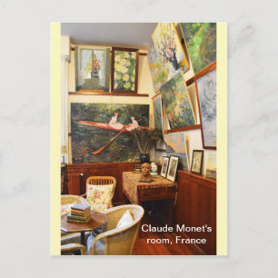 De kamer van Claude Monet in Frankrijk Briefkaart