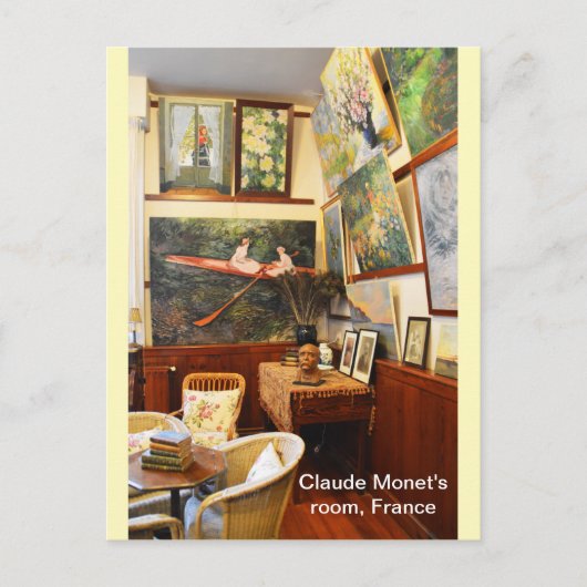 De kamer van Claude Monet in Frankrijk Briefkaart (Voorkant)