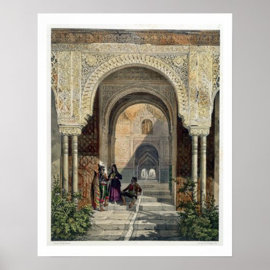 De kamer van de twee zussen in het Alhambra, Grana Poster (Voorkant)