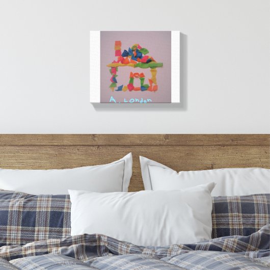 De kamer van Londen Canvas Afdruk (Insitu (Slaapkamer))