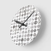 [De Kammen van de Familie] het Wit van Bloemen en Ronde Klok (Hoek)