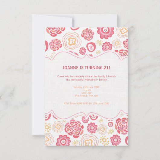 De kamperfoelie bloeit de Verjaardag van de Zomer Kaart (Voorkant)