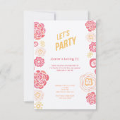 De kamperfoelie bloeit de Verjaardag van de Zomer Kaart (Voorkant)