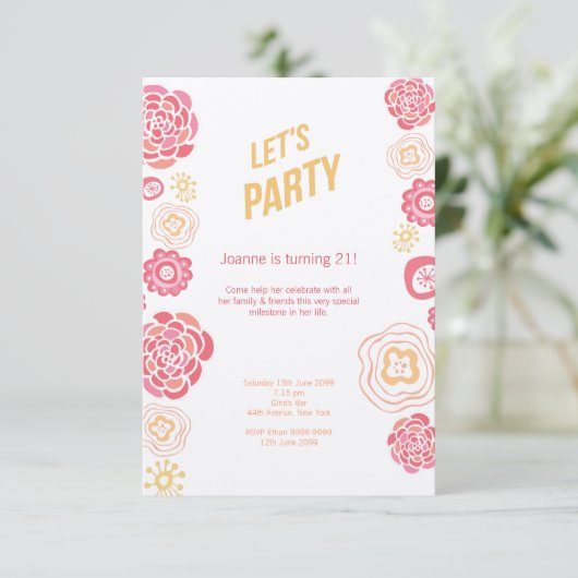 De kamperfoelie bloeit de Verjaardag van de Zomer Kaart (Staand voorkant)