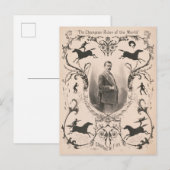 De kampioen rijder van de wereld, Charles W. Fish. Briefkaart (Voorkant / Achterkant)