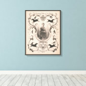 De kampioen rijder van de wereld, Charles W. Fish. Canvas Afdruk (Insitu (Houten vloer))