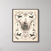 De kampioen rijder van de wereld, Charles W. Fish. Canvas Afdruk (Voorkant)