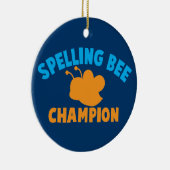 De Kampioen van de Bij van de spelling Keramisch Ornament (Rechts)