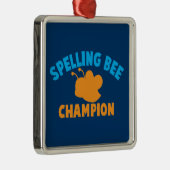 De Kampioen van de Bij van de spelling Metalen Ornament (Rechts)
