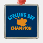 De Kampioen van de Bij van de spelling Metalen Ornament (Voorkant)