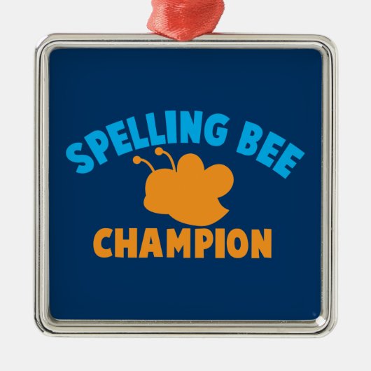 De Kampioen van de Bij van de spelling Metalen Ornament (Voorkant)
