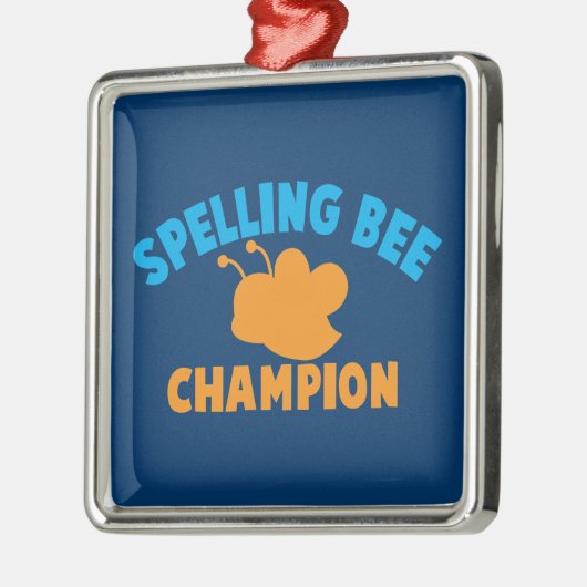 De Kampioen van de Bij van de spelling Metalen Ornament (Links)