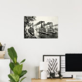 De kampioenen van de Mississippi - A Race Poster (Thuiskantoor)