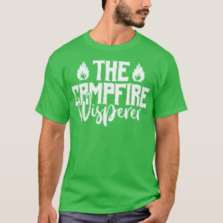 De kampvuur fluisteraar camping liefhebbers t-shirt