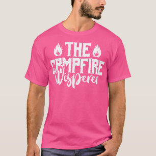 De kampvuur fluisteraar camping liefhebbers t-shirt