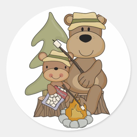 De kampvuur Tshirts en geschenken Ronde Sticker (Voorkant)