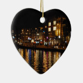 De Kanalen van Amsterdam van 's nachts Keramisch Ornament (Rechts)