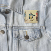 De kandidaten van de rivaliteit vierkante button 5,1 cm (In situ)