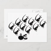 De kangoeroe sprong over de hippo briefkaart (Voorkant / Achterkant)