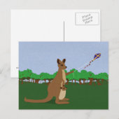 De Kangoeroes die van de cartoon een Vlieger Briefkaart (Voorkant / Achterkant)