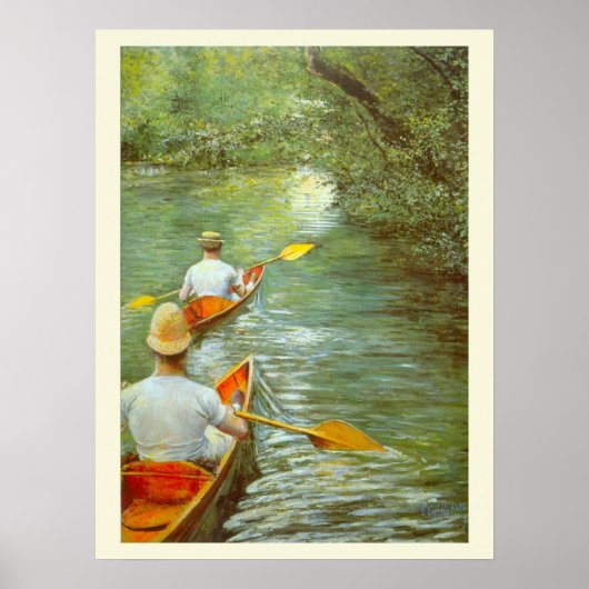 De Kano's, Perissoires door Gustave Caillebotte Poster (Voorkant)