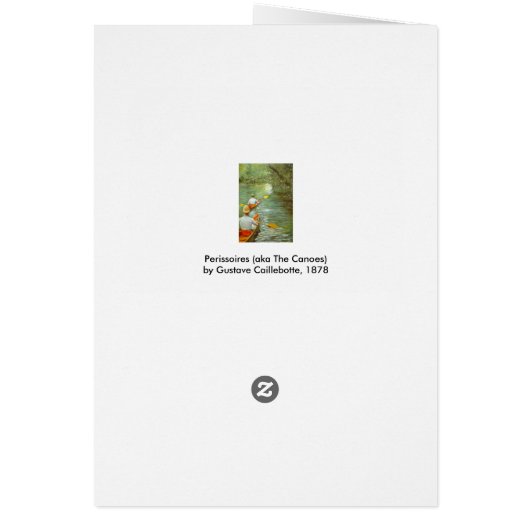 De kano's, Perissoires van Gustave Caillebotte (Achterkant)