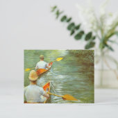 De kano's, Perissoires van Gustave Caillebotte Briefkaart (Staand voorkant)