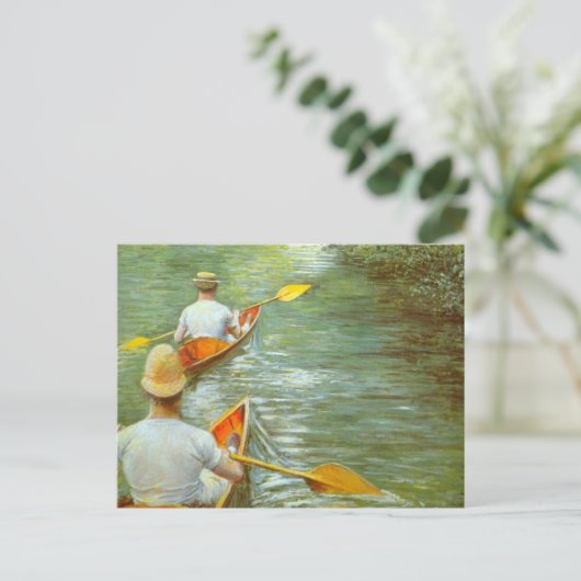 De kano's, Perissoires van Gustave Caillebotte Briefkaart (Staand voorkant)