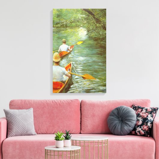 De kano's, Perissoires van Gustave Caillebotte Canvas Afdruk (Insitu (Woonkamer))