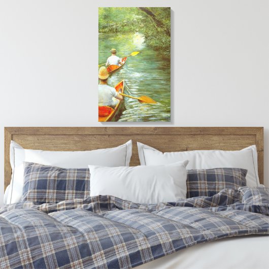 De kano's, Perissoires van Gustave Caillebotte Canvas Afdruk (Insitu (Slaapkamer))