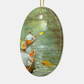 De kano's, Perissoires van Gustave Caillebotte Keramisch Ornament (Links)