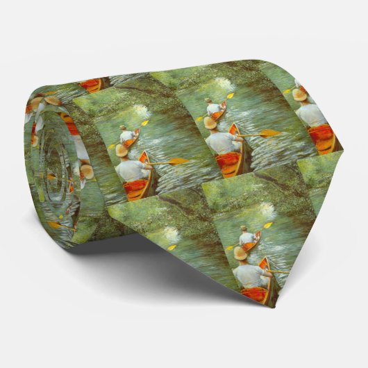 De kano's, Perissoires van Gustave Caillebotte Stropdas (Opgerold)