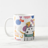 De kans is groot dat er hier hondenhaar in zit koffiemok (Links)