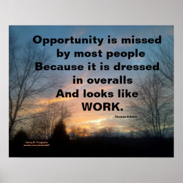 DE KANS IS VERMIST THOMAS EDISON CUSTOM POSTER