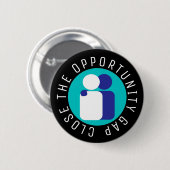 De kans op een onderwijshervorming sluiten ronde button 5,7 cm (Voorkant /achterkant)