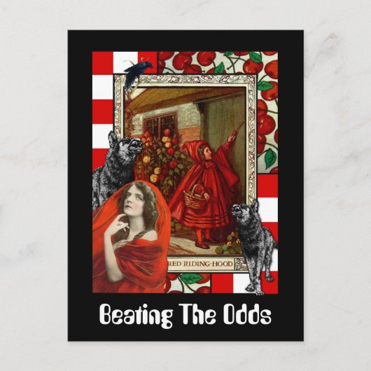 De kansen verslaan briefkaart (Voorkant)