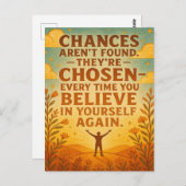 De kansen zijn gekozen briefkaart (Voorkant / Achterkant)