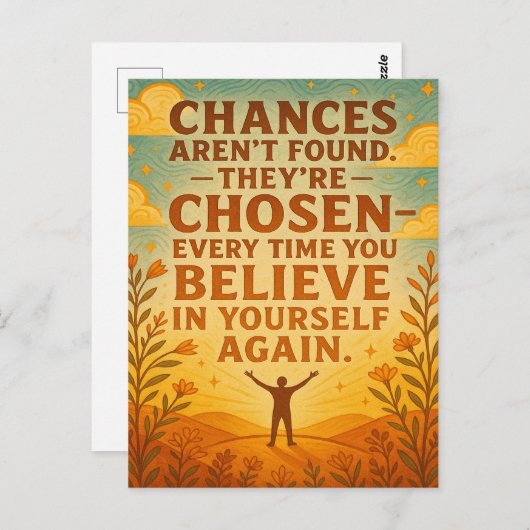 De kansen zijn gekozen briefkaart (Voorkant / Achterkant)