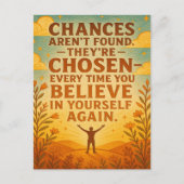 De kansen zijn gekozen briefkaart (Voorkant)