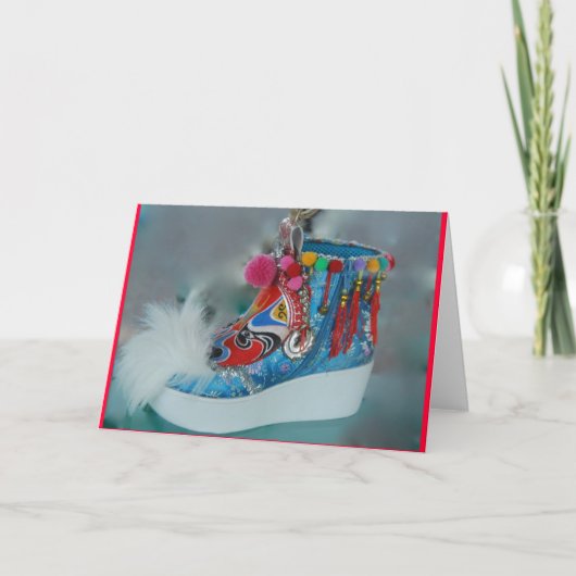 De Kantonese Kleurrijke Schoen van de Opera Kaart (Voorkant)