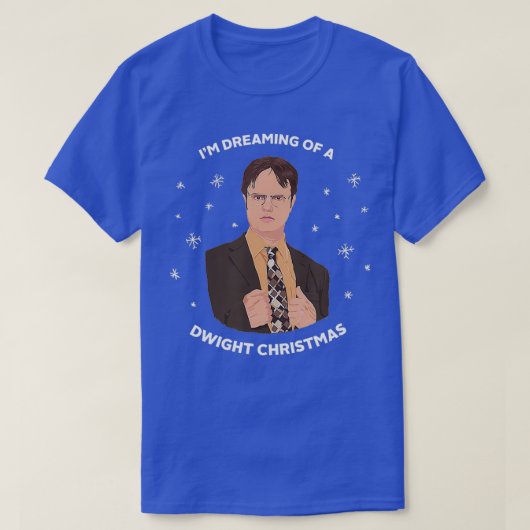 De Kantoor die ik droomde van een Dwight Kerstmis T-shirt (Design voorkant)