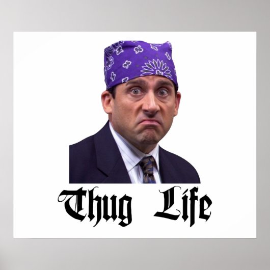 De Kantoor Michael Prison Mike Scott Thug Life Poster (Voorkant)