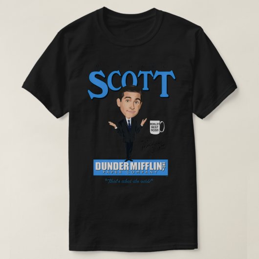 De Kantoor Michael Scott Caricature T-shirt (Design voorkant)