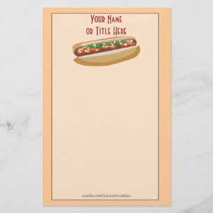 De Kantoorbehoeften van de hotdog Briefpapier
