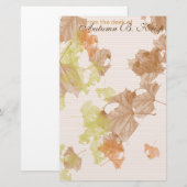 de KANTOORBEHOEFTEN "van herfstbladeren" Briefpapier (Voorkant / Achterkant)