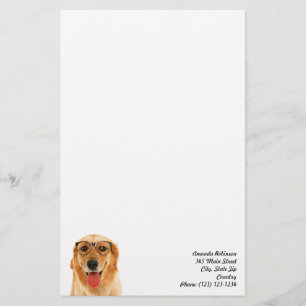 De Kantoorbehoeften van het golden retriever Briefpapier