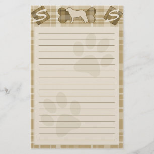 De Kantoorbehoeften van het Hondenras van Kuvasz Briefpapier