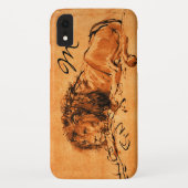 DE KAP LEEUW LIGGEND, Oranje, Zwart Monogram Case-Mate iPhone Case (Achterkant)