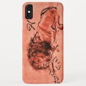 DE KAP LEEUW LIGGEND, Roze, Zwarte Monogram Case-Mate iPhone Case (Achterkant)